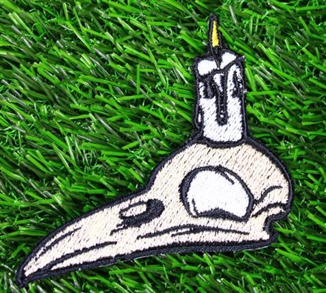 Skull candle bird crow raven resin skull-10711